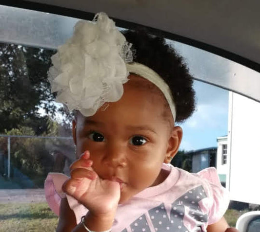 YELLOW LACE FLOWER HEADBAND