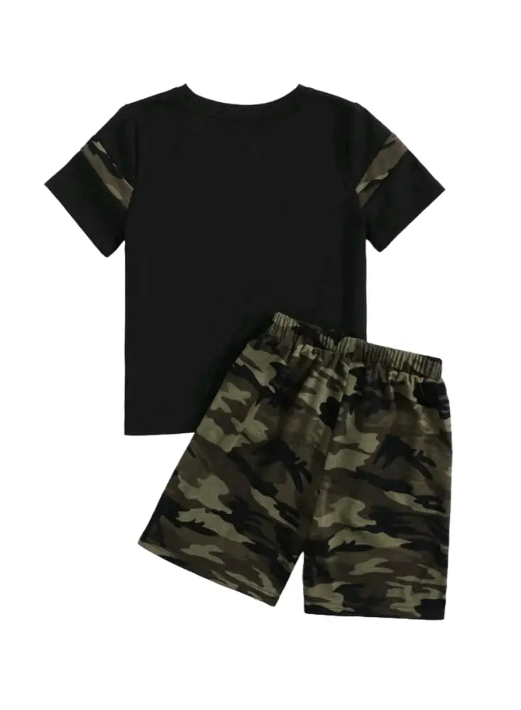 Camouflage Boys Summer Outfit Outfit Set