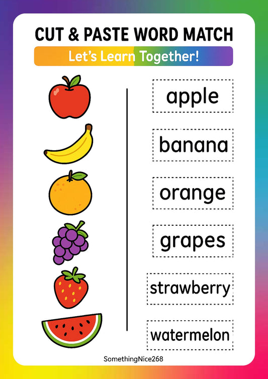Cut & Paste Activity Worksheets (Free Download)
