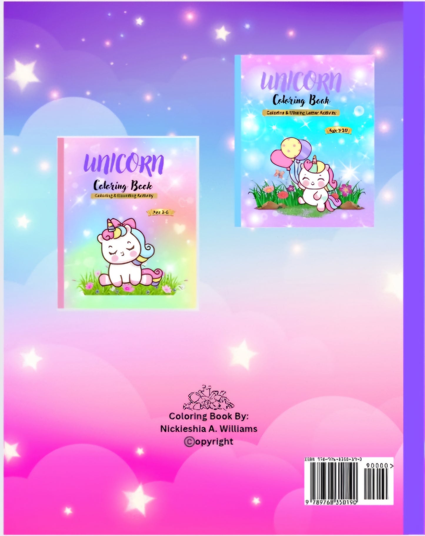 Unicorn Coloring & Reading Activity Book