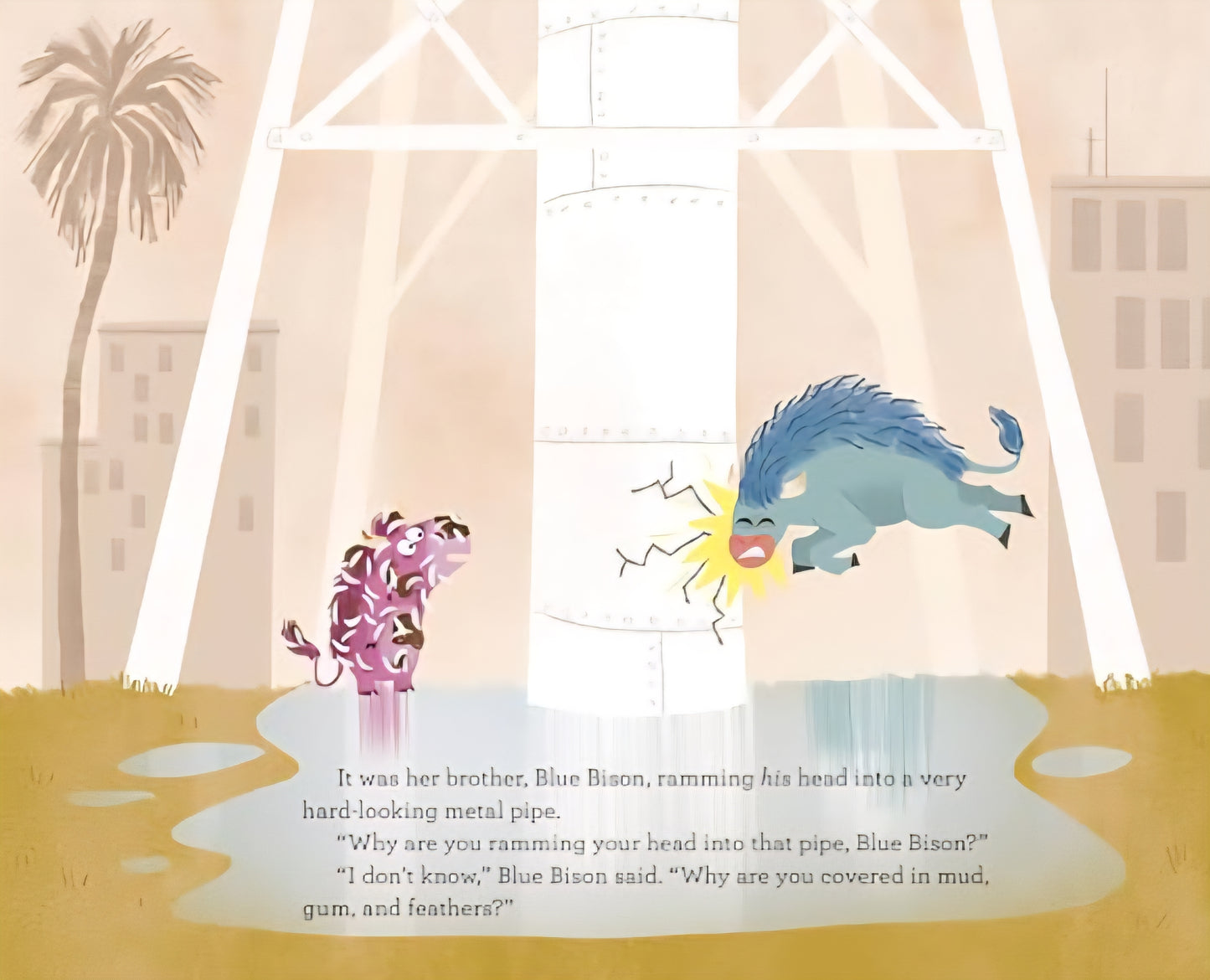 Bubble Gum Bison Needs a Bath