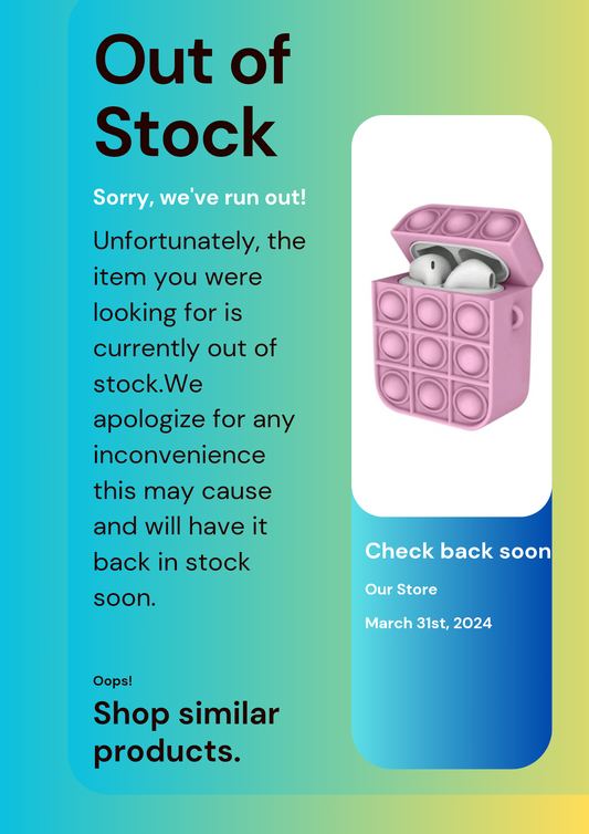 Out of Stock Notice!