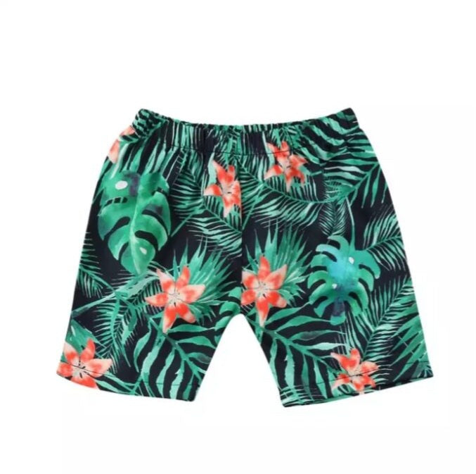 TROPICAL HAWAIIAN BREEZE SWIM TRUNKS