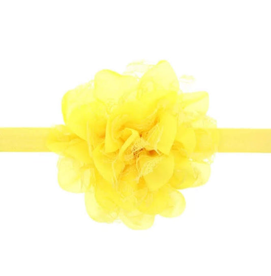 YELLOW LACE FLOWER HEADBAND