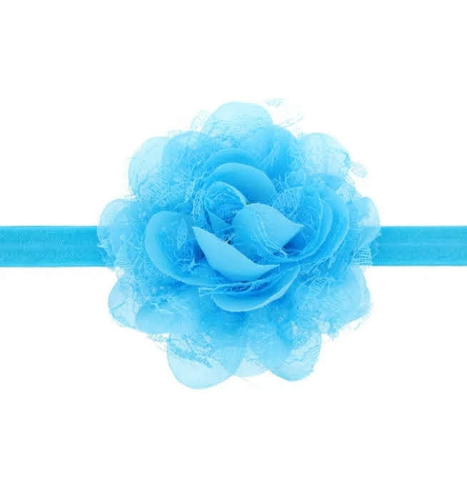 BLUE LACE FLOWER HEADBAND