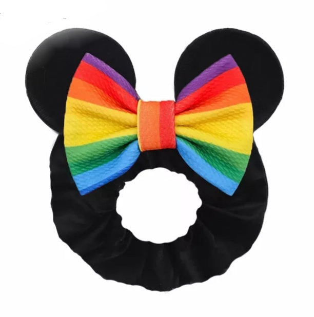 RAINBOW CHIC MICKEY MOUSE: NOIR EDITION SCRUNCHIE