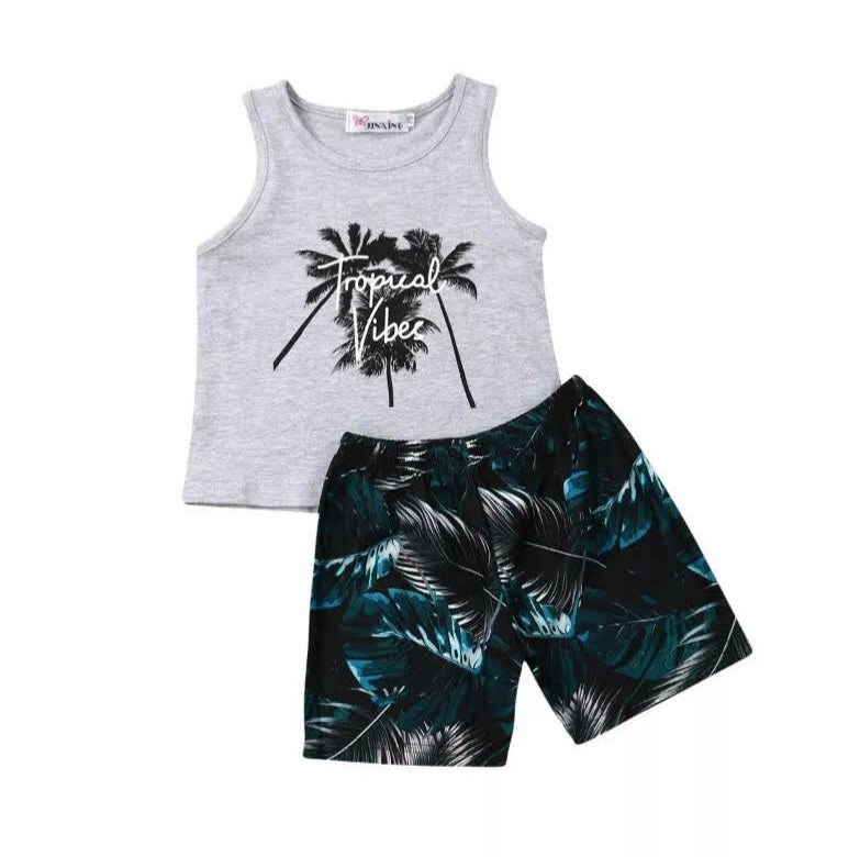 TROPICAL BREEZE DUO SLEEVELESS w/ SHORTS