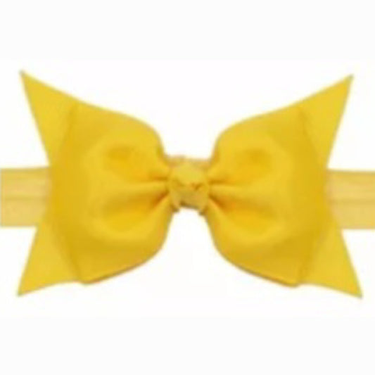 YELLOW BOWSHAPE HEADBAND