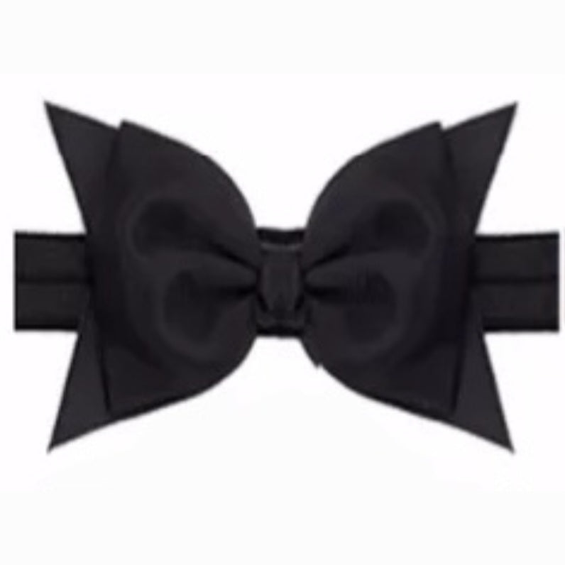 BLACK BOWSHAPE HEADBAND