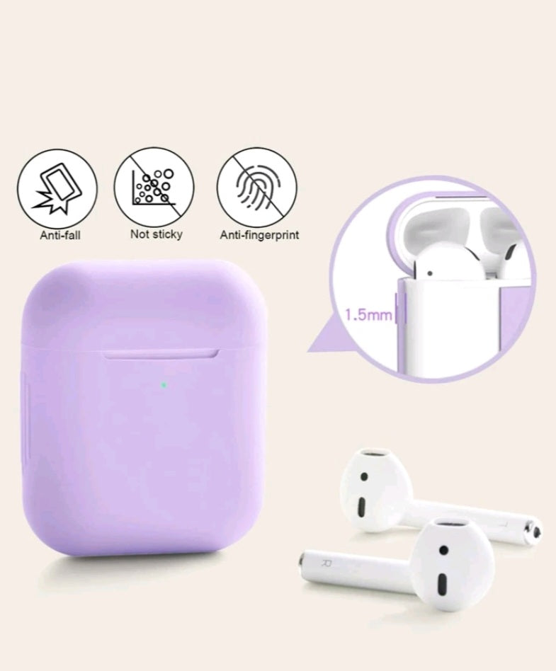 LILAC SHOCKPROOF SILICONE CASE: AIRPODS 1/2 GEN