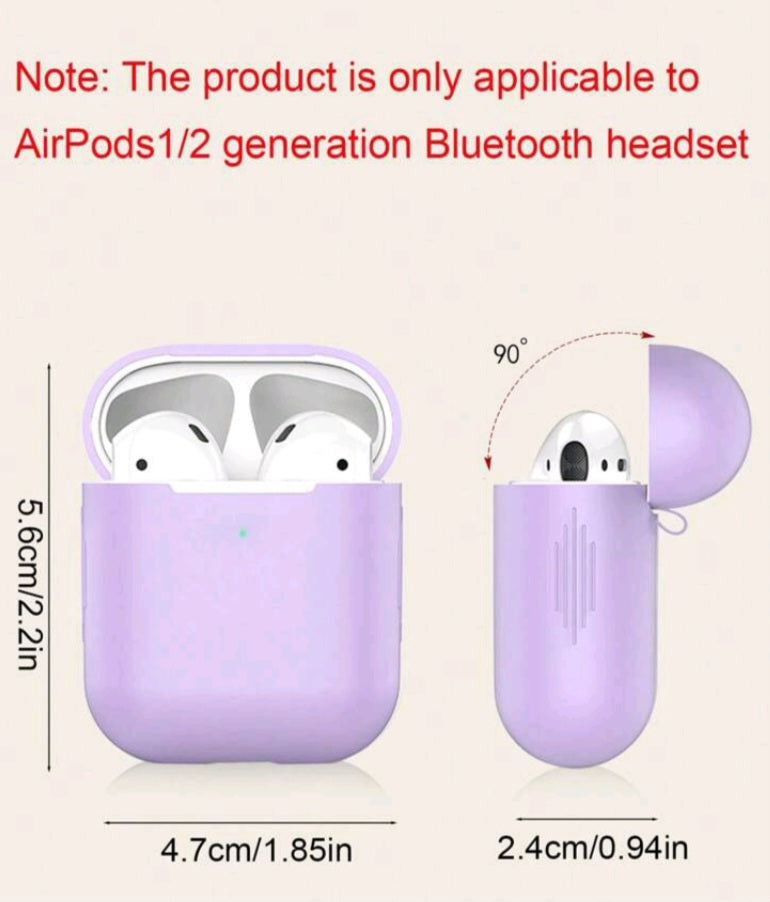 LILAC SHOCKPROOF SILICONE CASE: AIRPODS 1/2 GEN