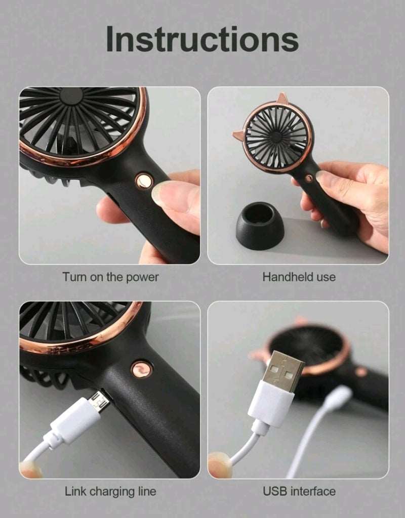 MINI RECHARGEABLE CAT EAR FAN