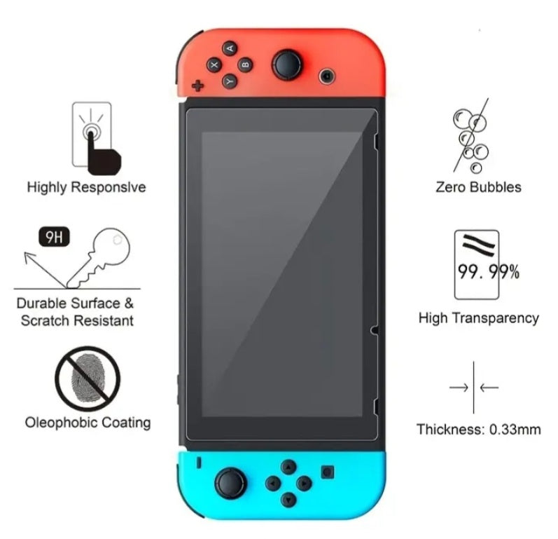 SWITCH GUARD" 2-PACK CLEARVIEW TEMPERED GLASS SCREEN PROTECTORS