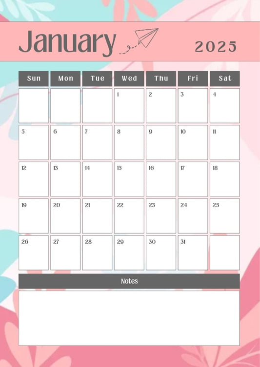 PASTEL BLUSH CALENDAR 2025 (FREE) Limited Edition