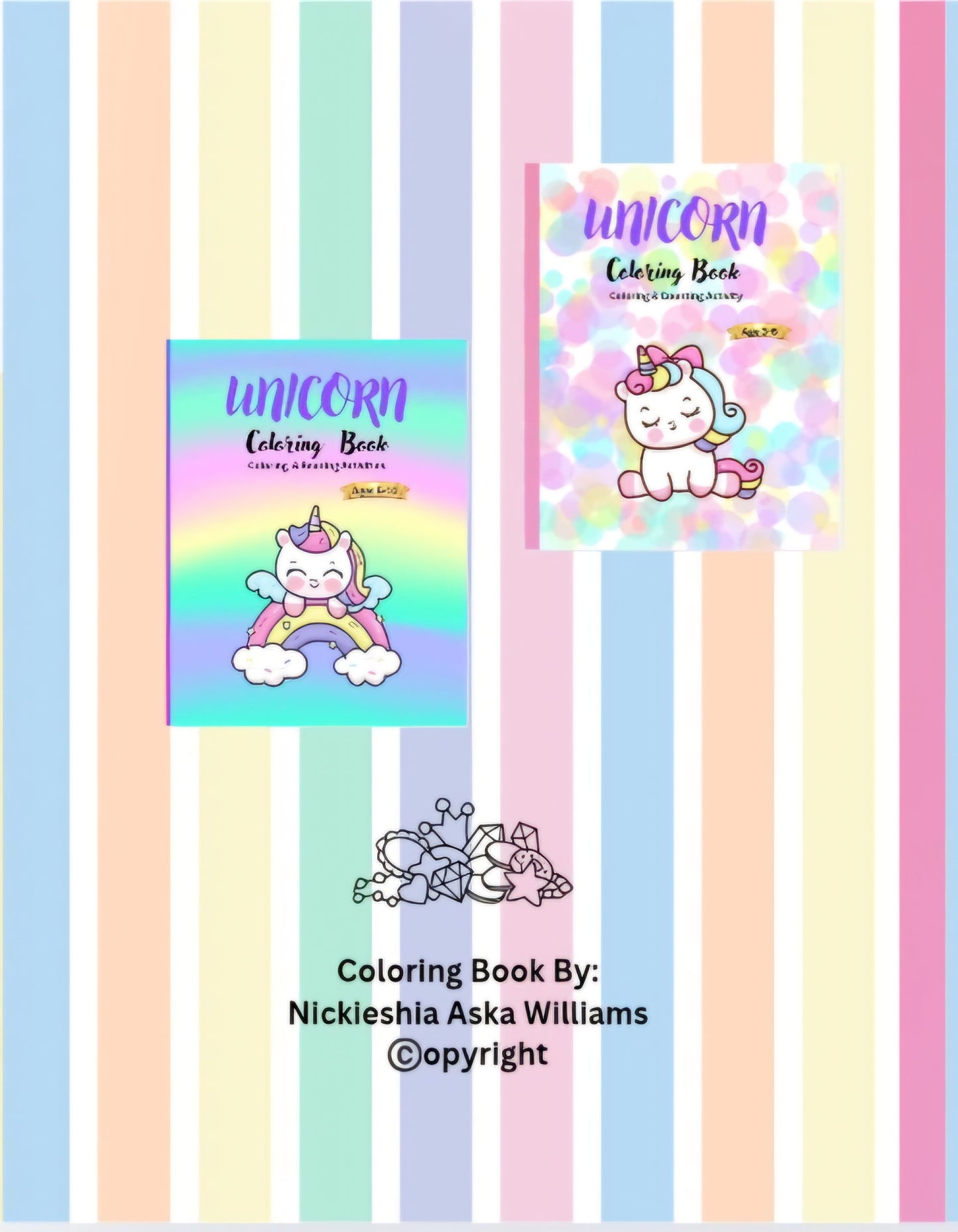 Unicorn Coloring & Missing Letter Activity Book