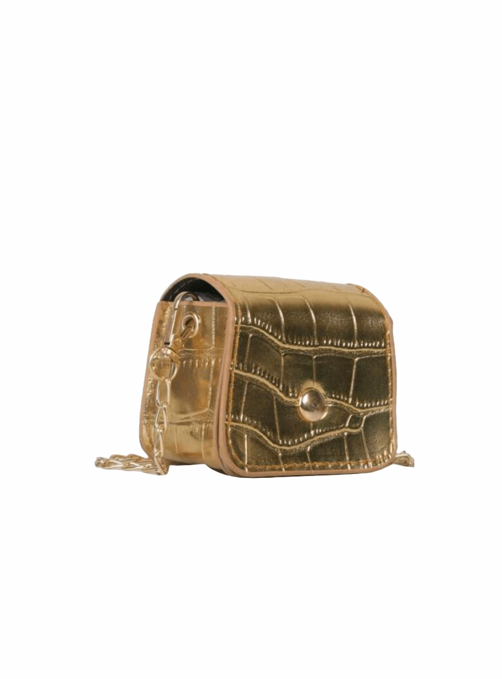 GLAM GOLD CROC MINI BAG