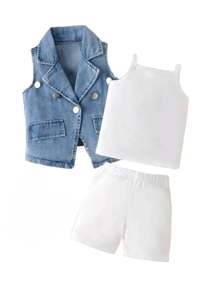 Denim Chic Peincess Set Outfit Set