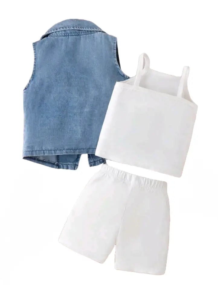 Denim Chic Peincess Set Outfit Set