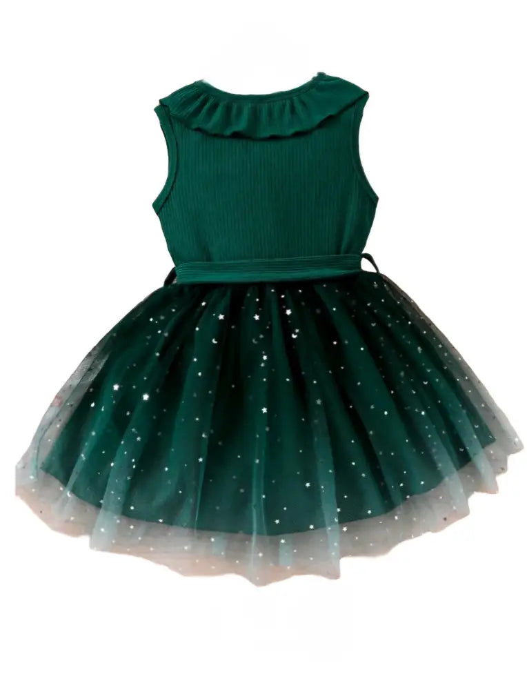 Midnight Green Twilight Elegance Dress One Piece