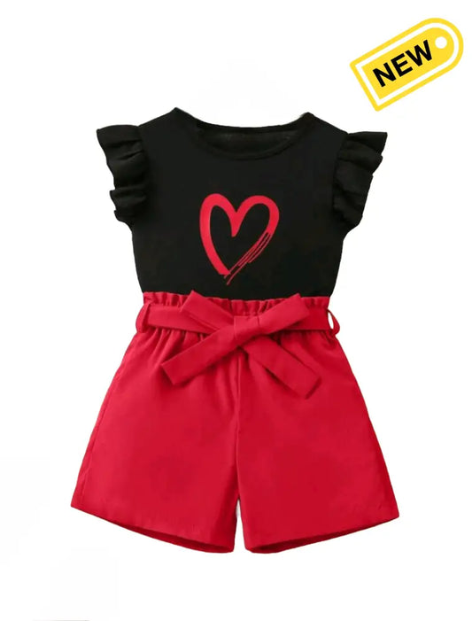 Mini Sweetheart Shorts Set Red / 6T Outfit