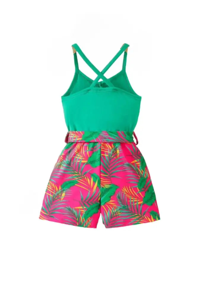 Paradise Palm Print Romper Romper