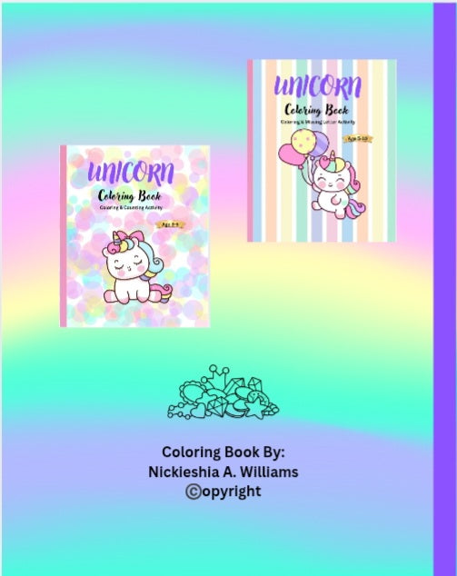 Unicorn Coloring & Reading Activity Book