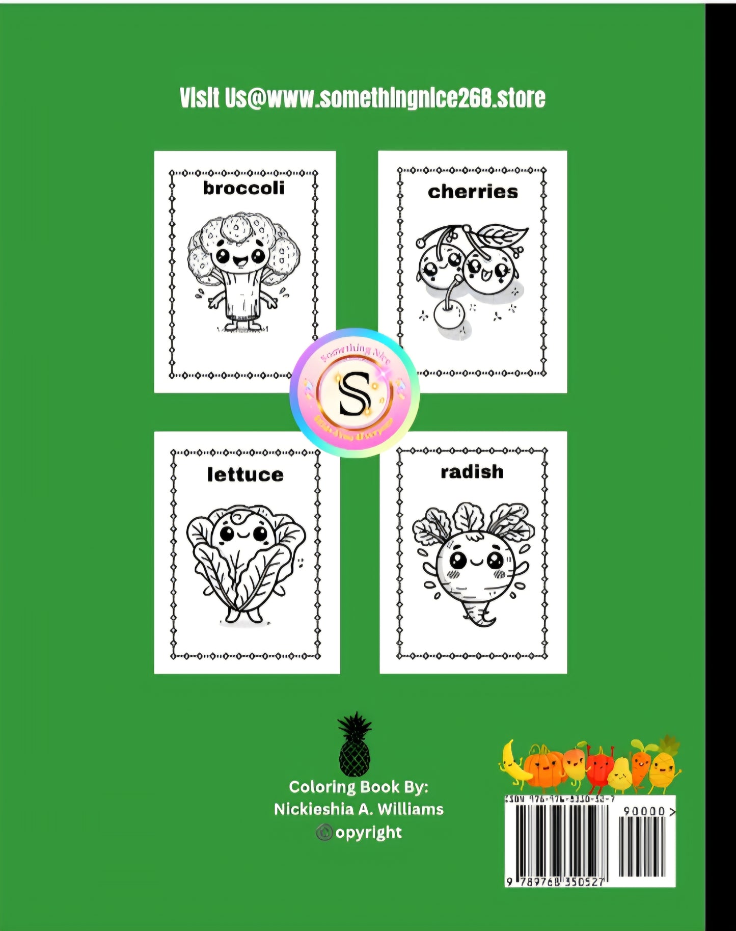 Fruits & Veggie Vibes: A Coloring Book