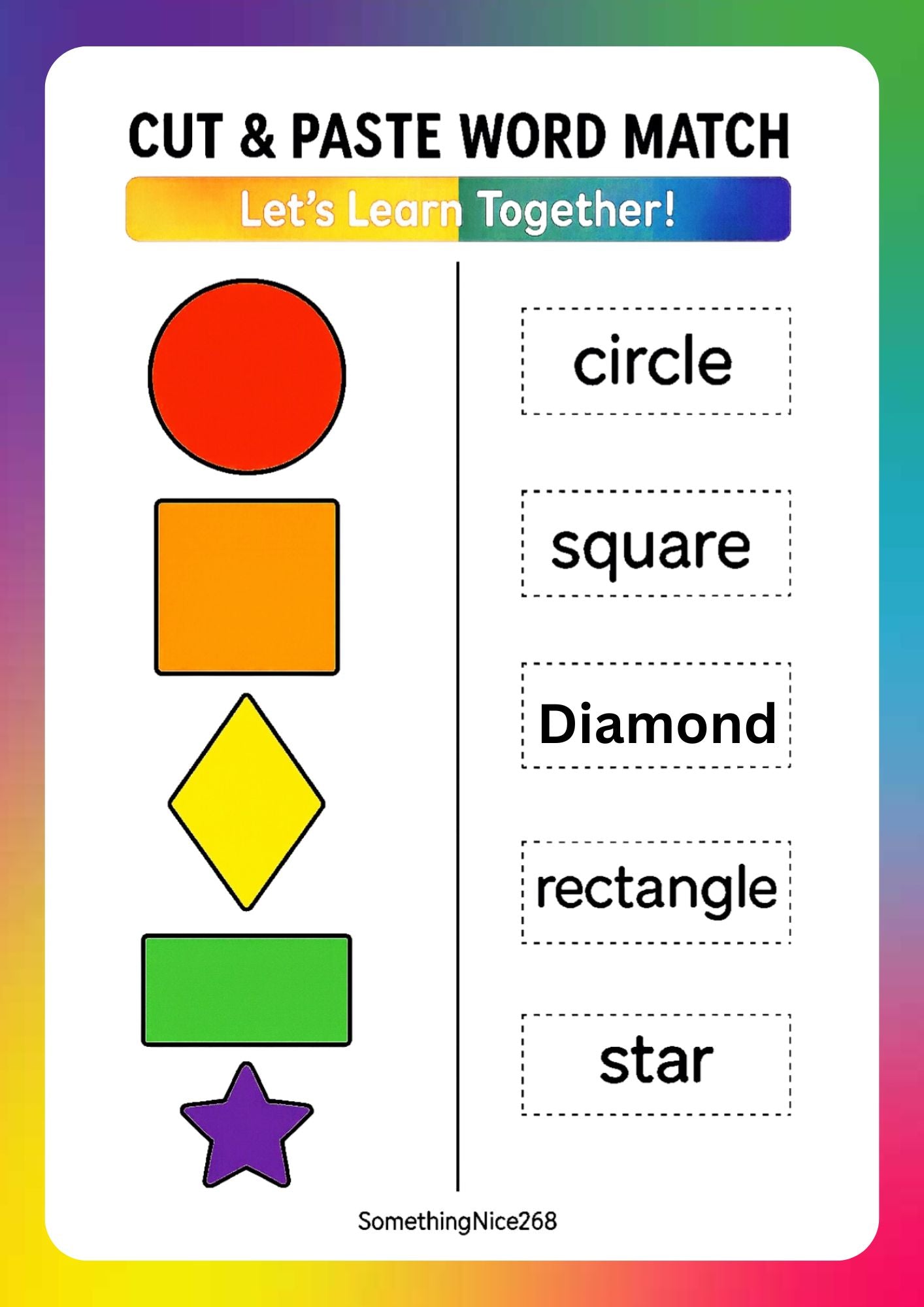 Cut & Paste Activity Worksheets (Free Download)