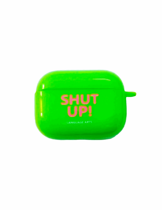 NEON GREEN " SHUT UP HOOK" EARPHONE CASE