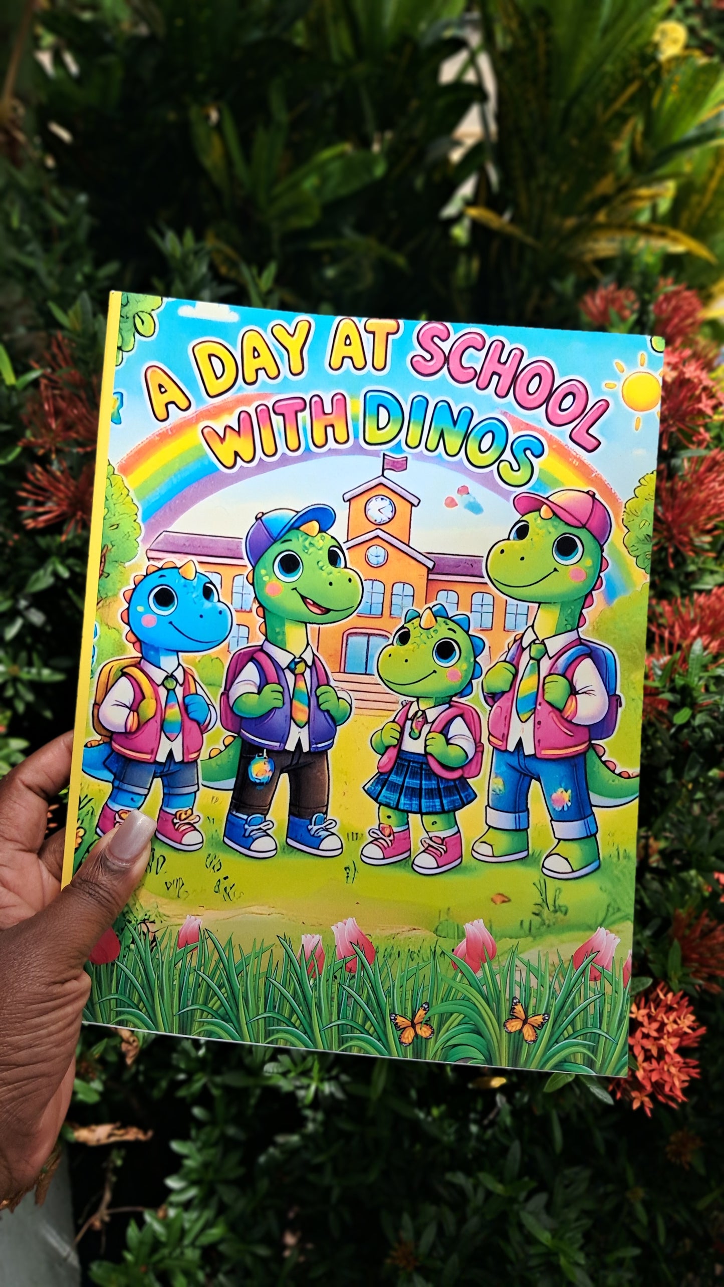A Day At School With The Dinos: A Coloring Book