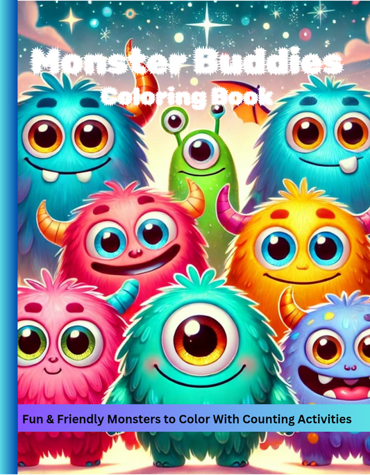 Monster Buddies Coloring Book: Fun & Friendly Monsters to Color