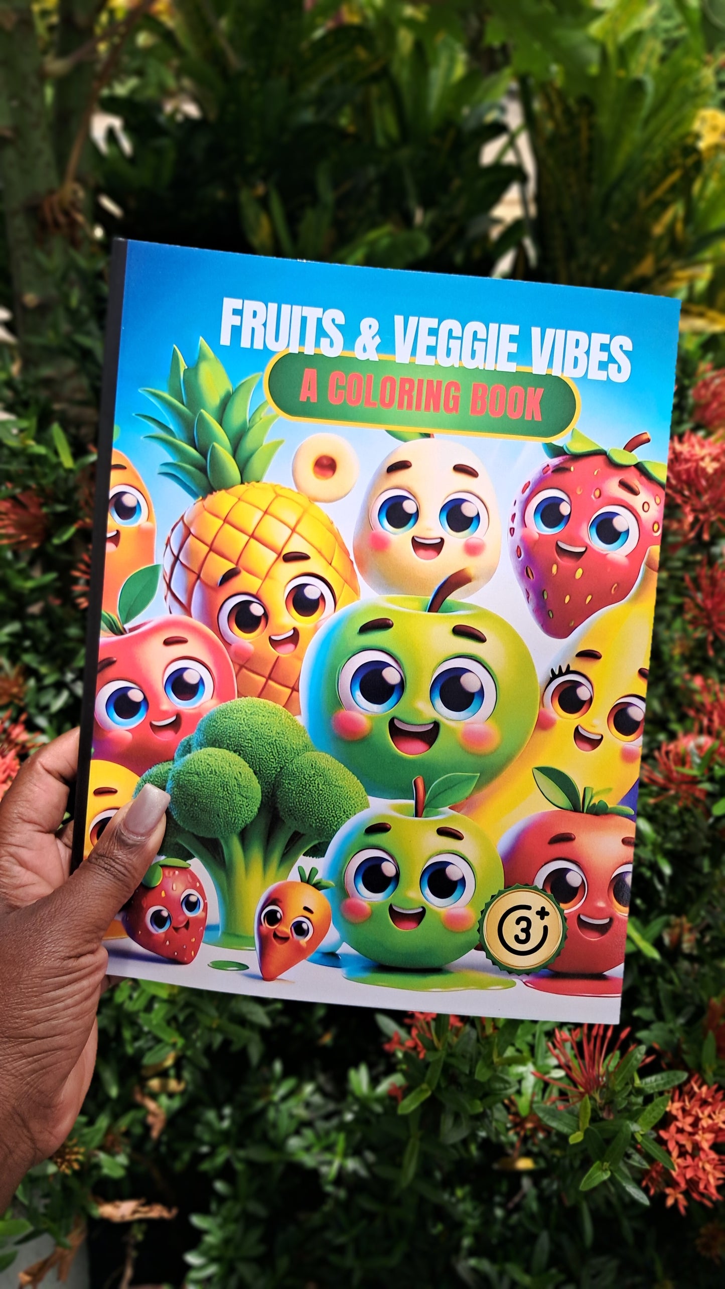 Fruits & Veggie Vibes: A Coloring Book