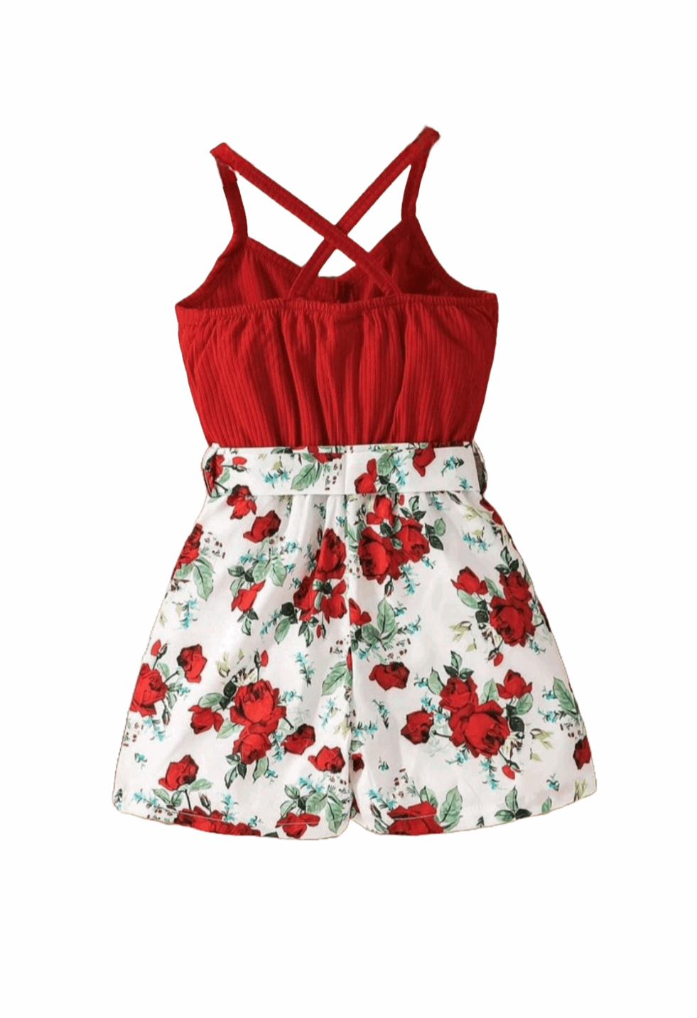 ROSY RADIANCE FLORAL ROMPER