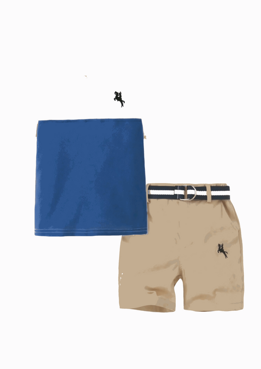 CLASSIC BLUE POLO & SHORTS SET