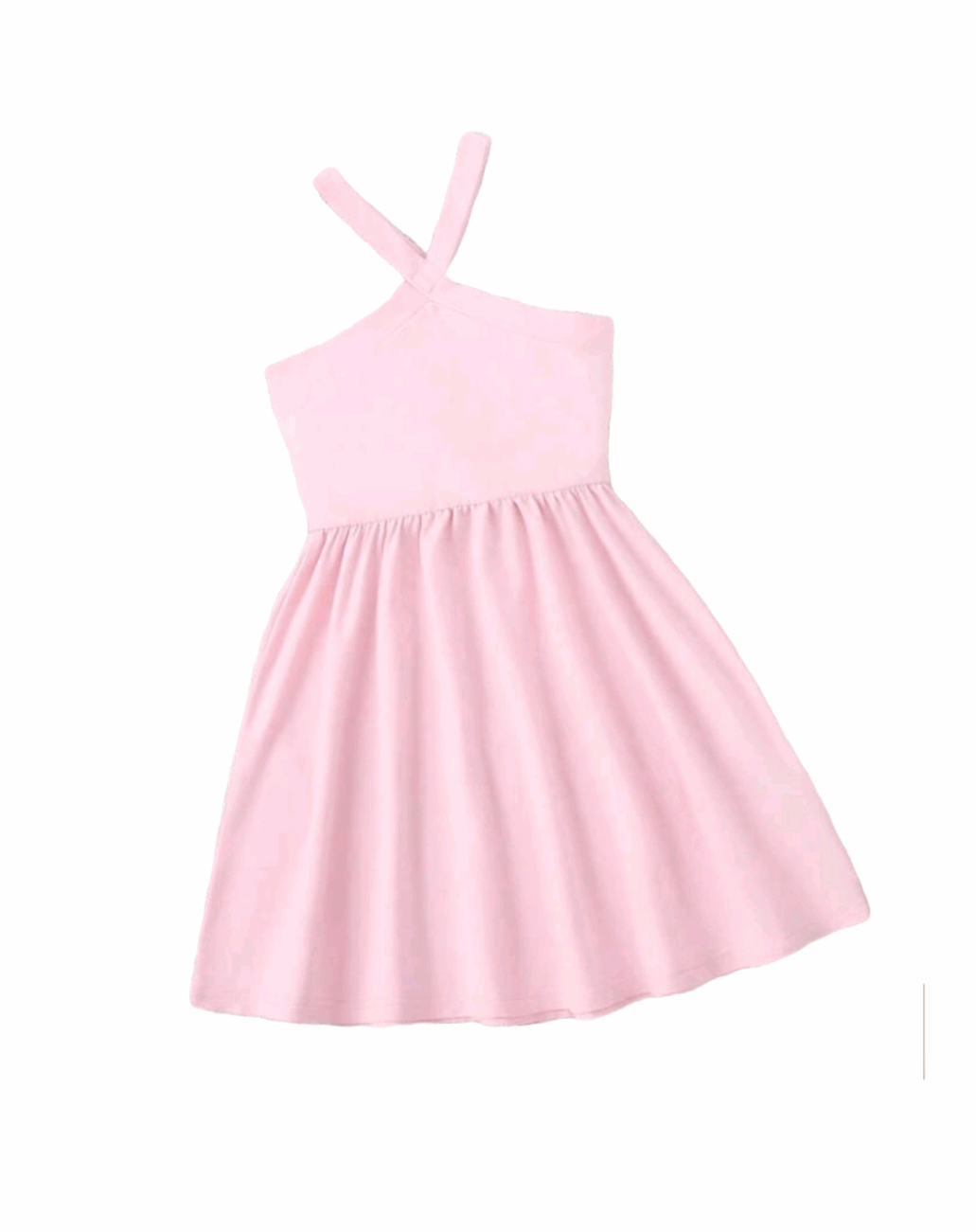 PINK BLOSSOM CROSS-STRAP DRESS