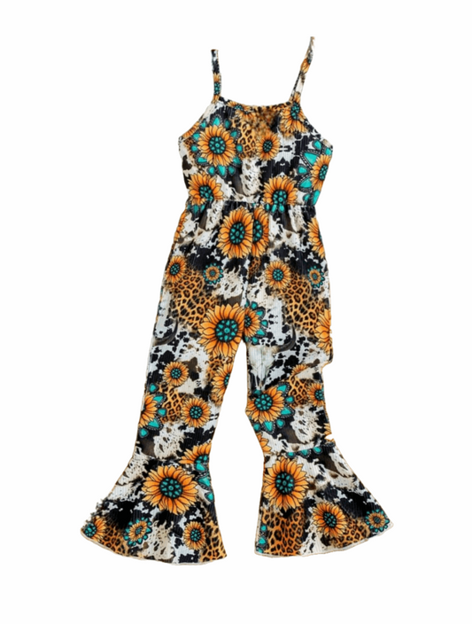 SUNFLOWER SAFARI FLARED JUMPSUIT