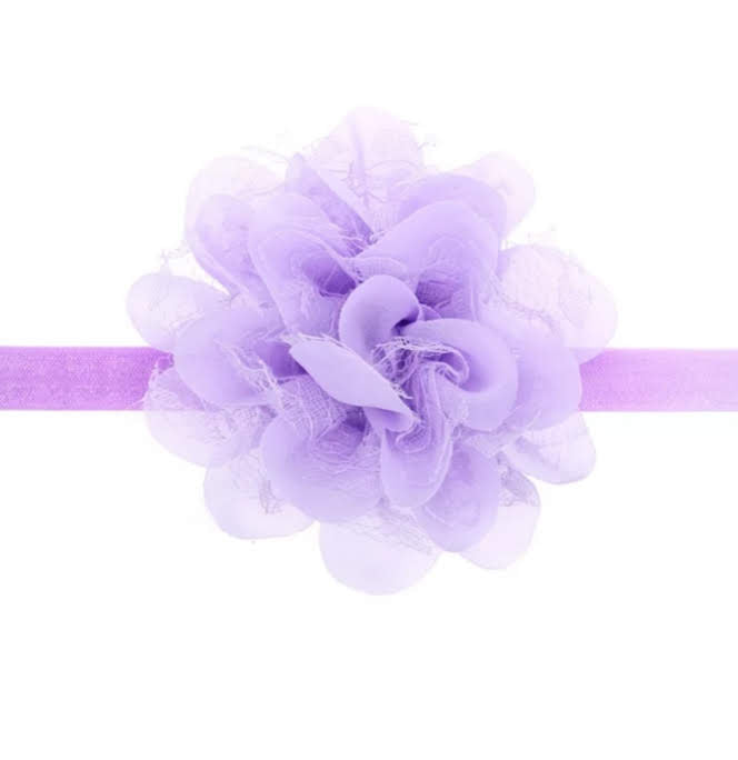 LILAC LACE FLOWER HEADBAND