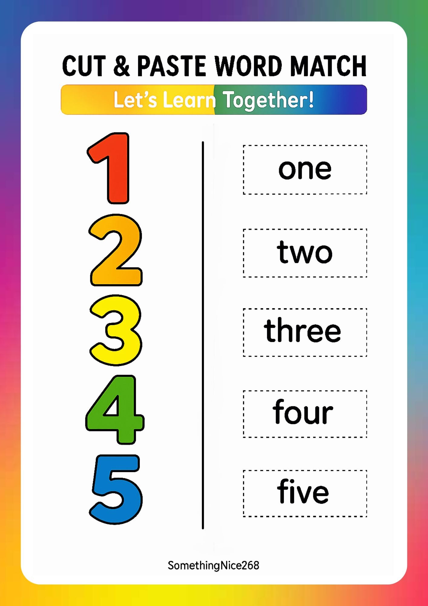 Cut & Paste Activity Worksheets (Free Download)