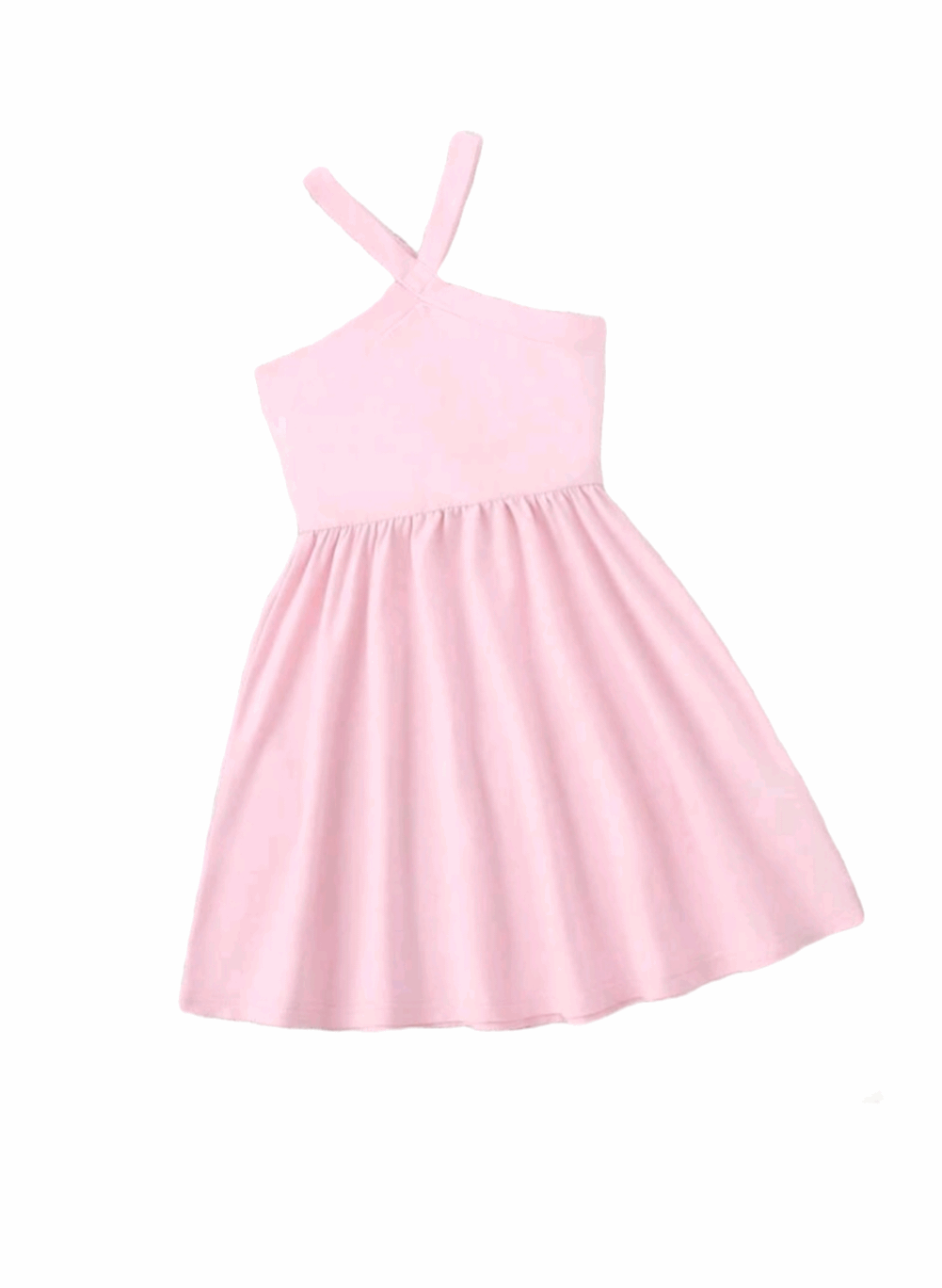 PINK BLOSSOM CROSS-STRAP DRESS