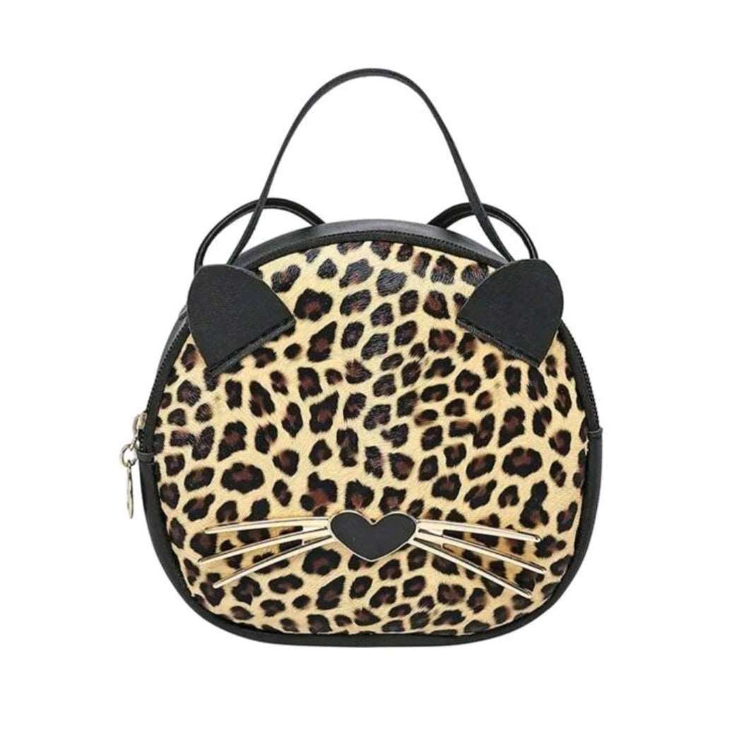 MINI LEOPARD CAT FACE MINI HAND BAG