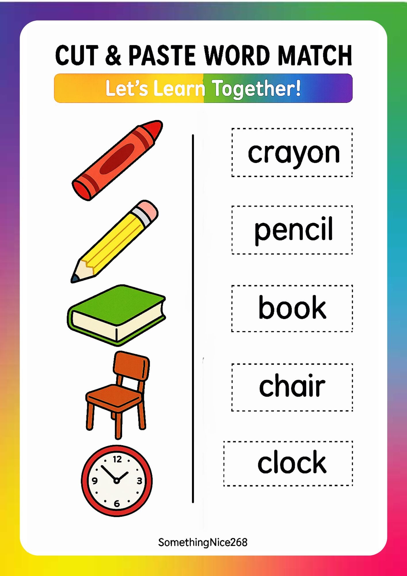 Cut & Paste Activity Worksheets (Free Download)
