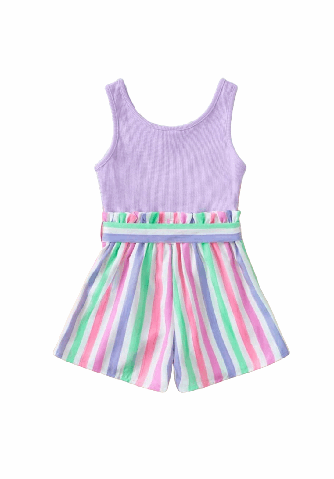 PASTEL RAINBOW STRIPE TODDLER ROMPER