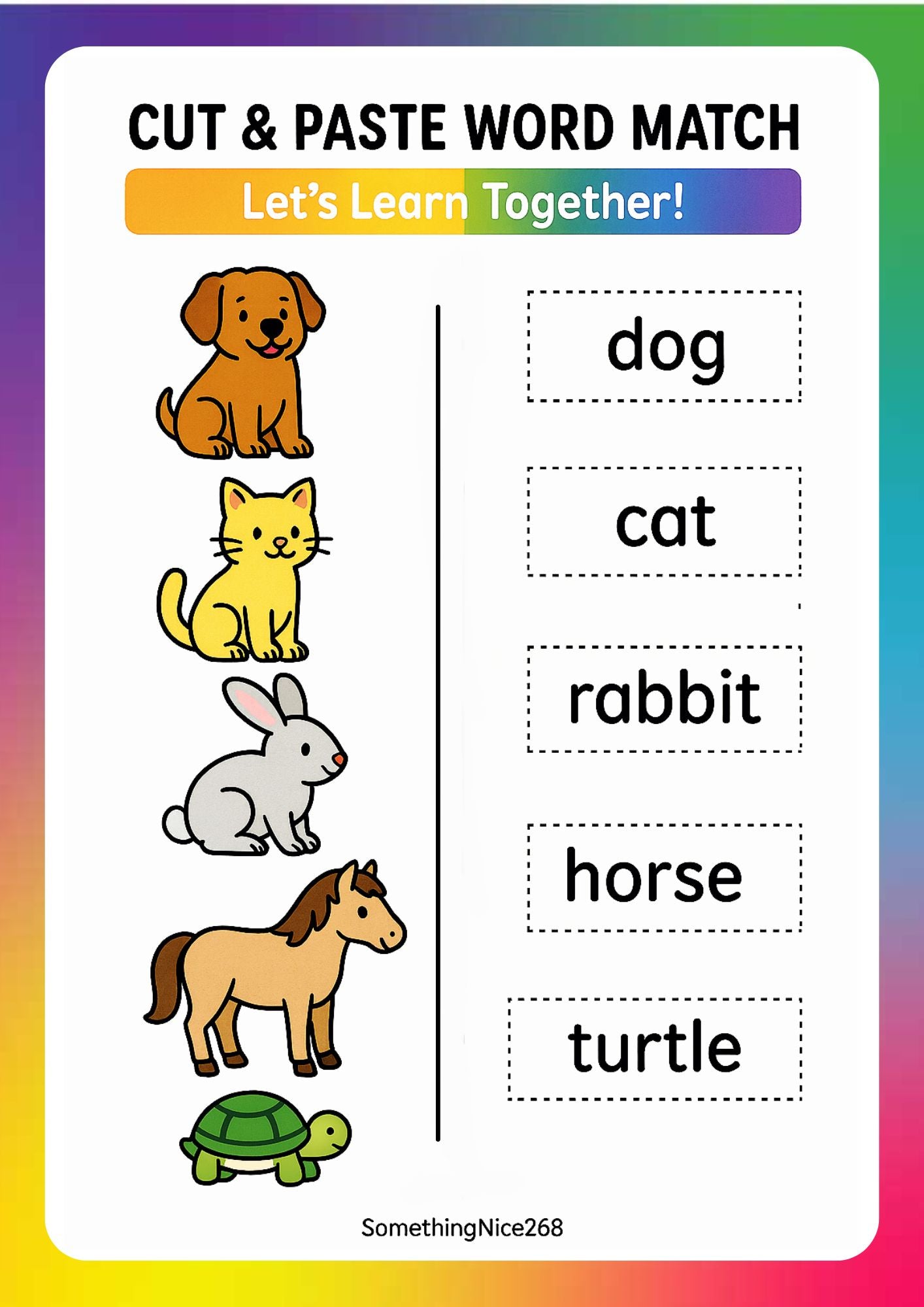 Cut & Paste Activity Worksheets (Free Download)