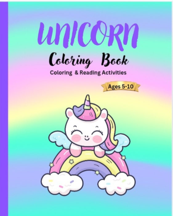 Unicorn Coloring & Reading Activity Book