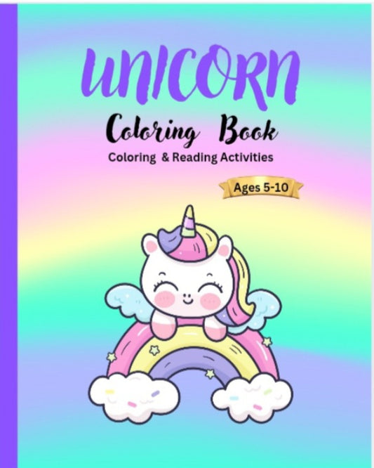 Unicorn Coloring & Reading Activity Book